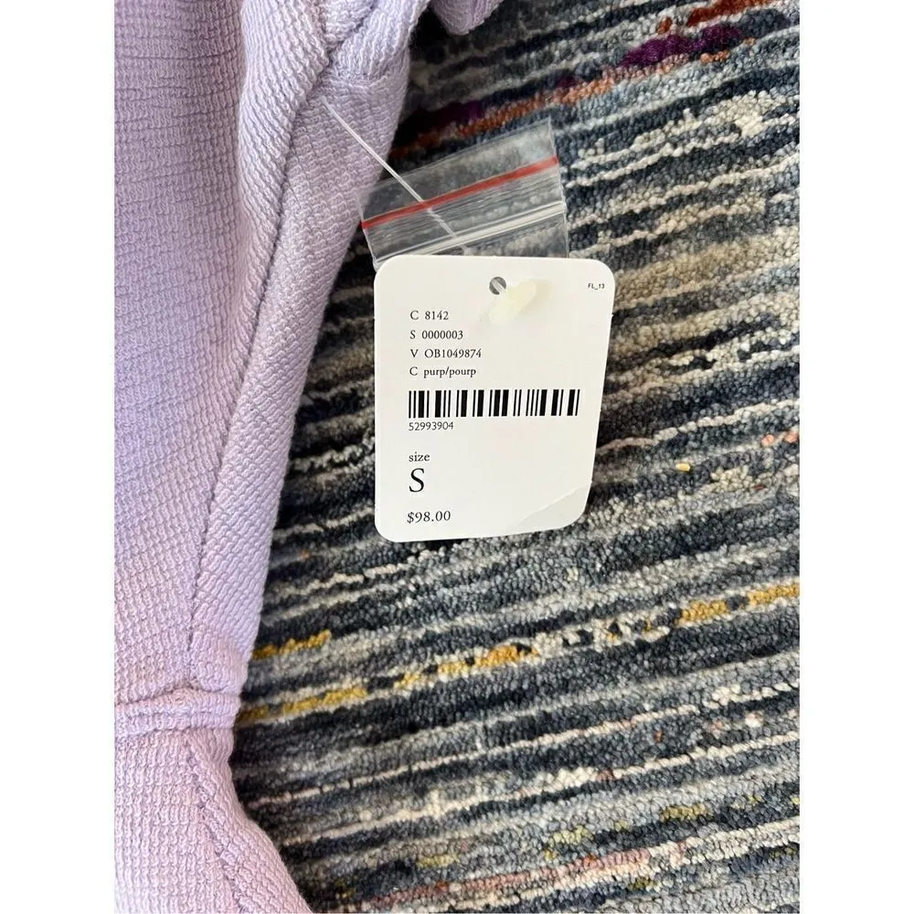 Free People Beach NWT Midi Column Dress Terrycloth Cut Out Purple size S - Image 7