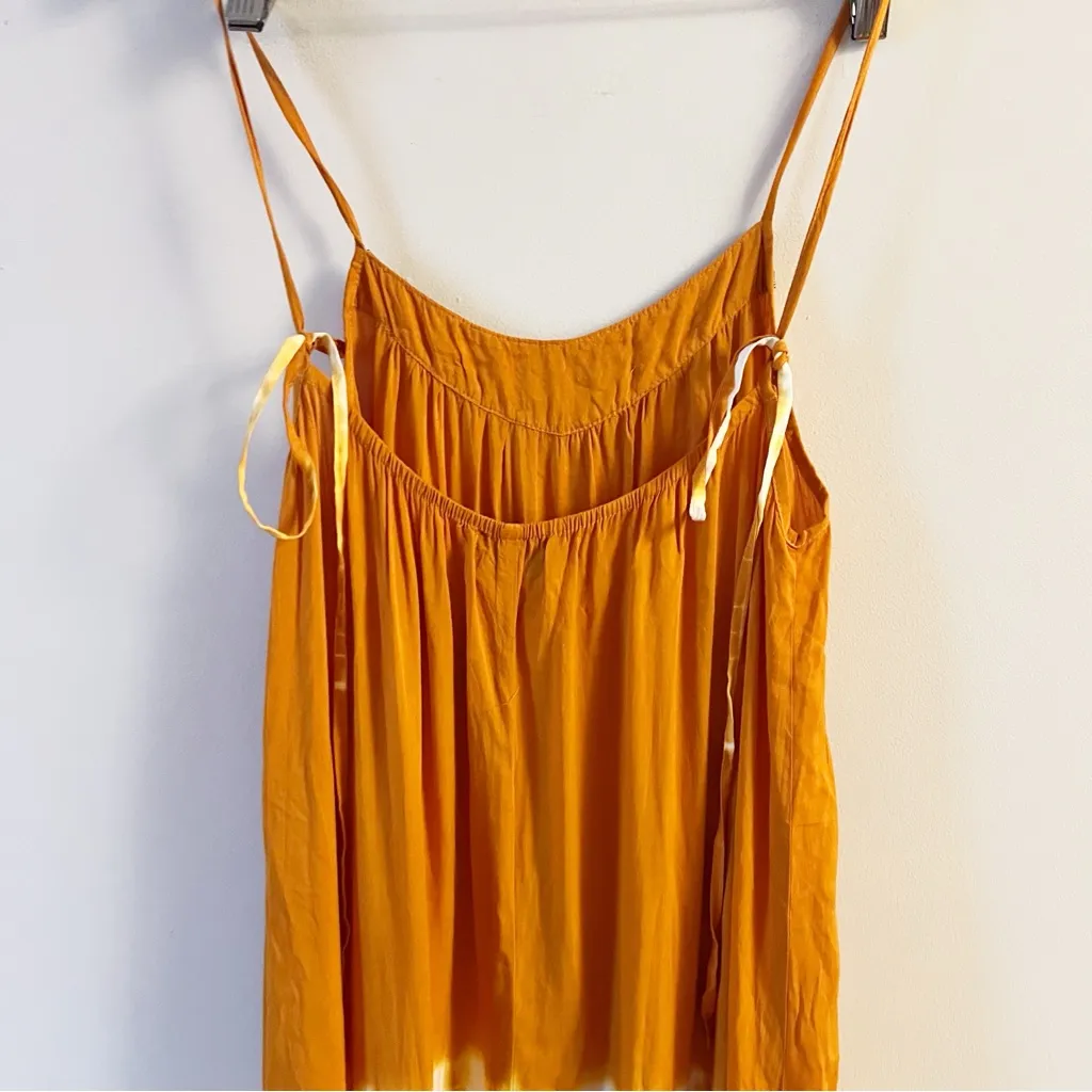 Mamzel Orange Ombre Maxi Dress NEW One Size Adjustable Tie Straps Beaded Neck - Image 9