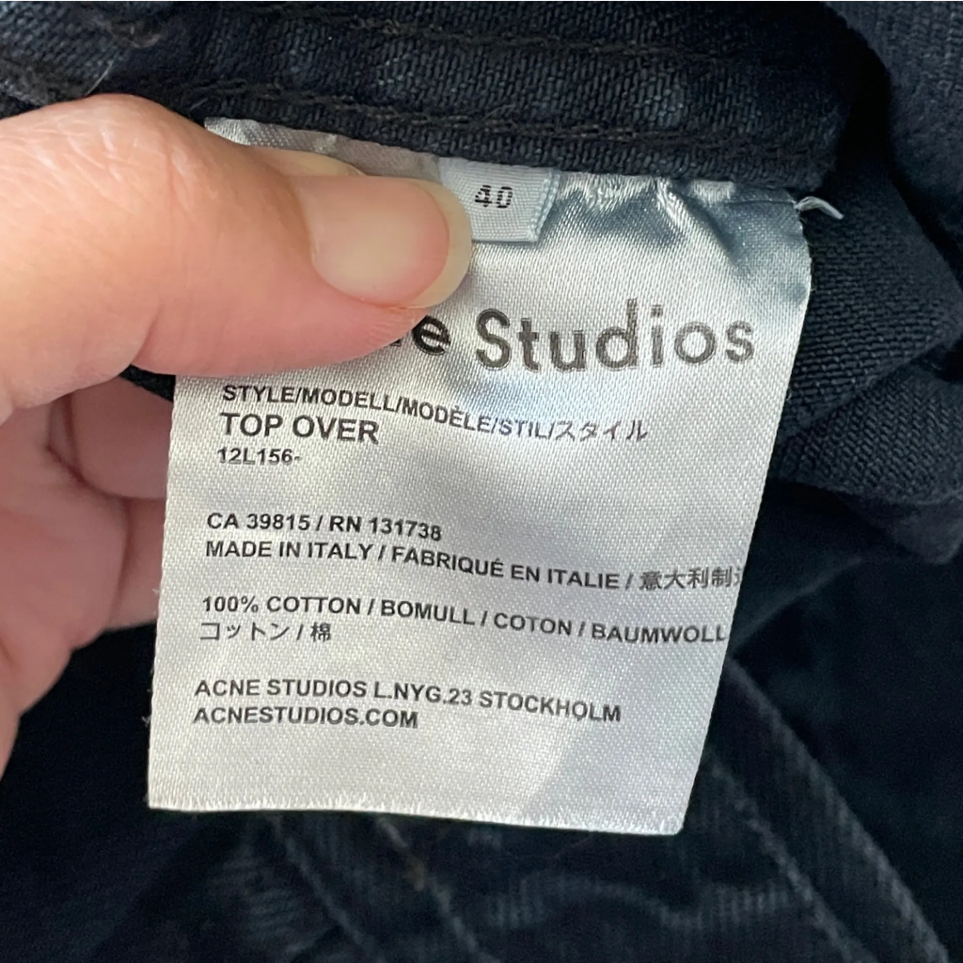 Acne Studios Jacket denim womems Navy Blue (large) classic designer minimalist - Image 5