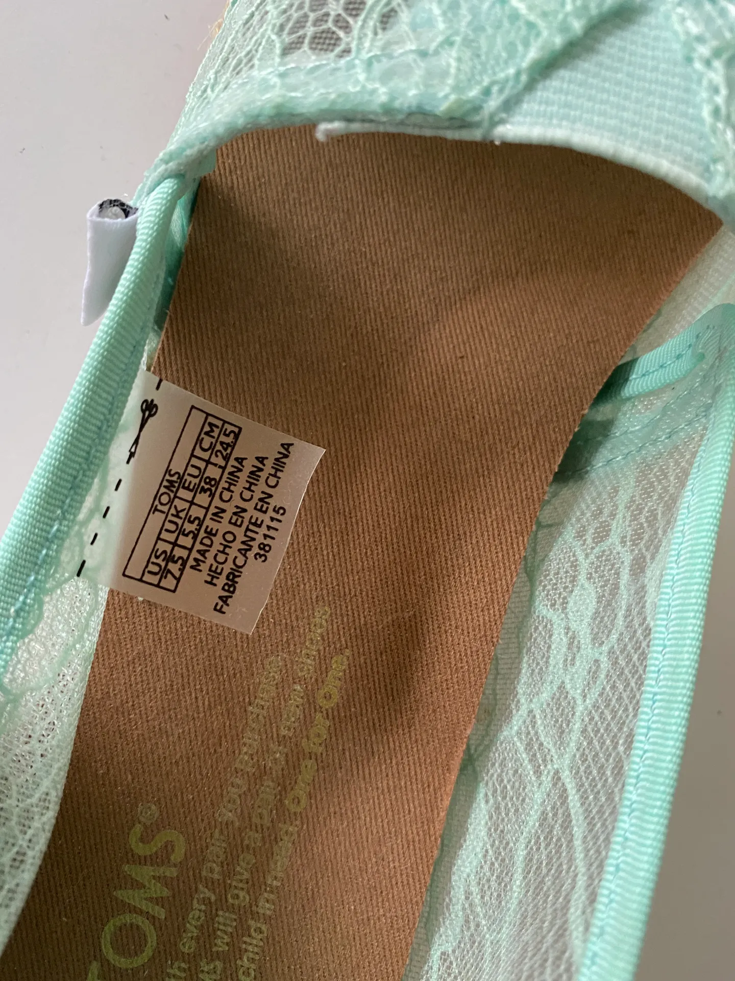 Lace Tiffany Blue Loafers 7.5 - Image 8