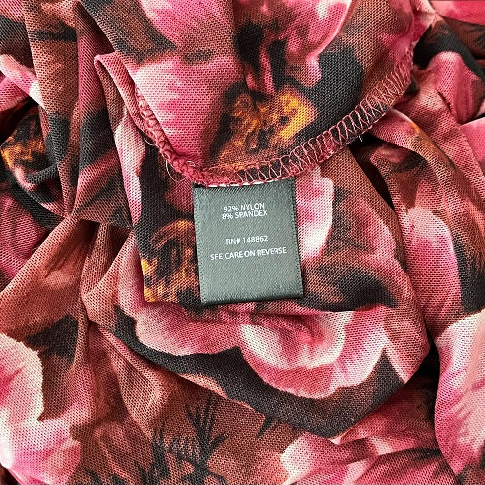 Torrid Sheer Stretch Mesh Smocked Neck Flutter Sleeve Top Blouse 4 4X - Image 7