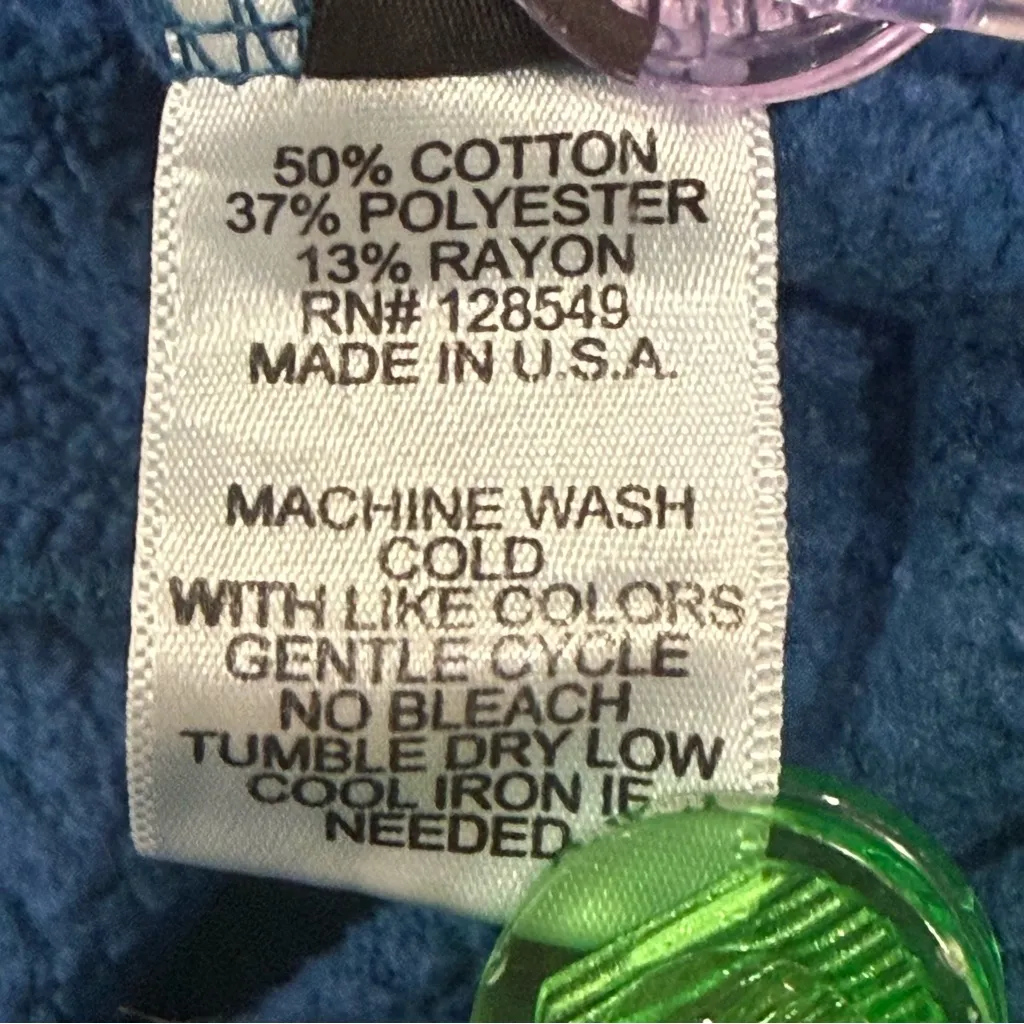 Aviator Nation Rainbow Rib Sweatshirt Medium Teal Blue Crewneck Lounge Beachy - Image 10