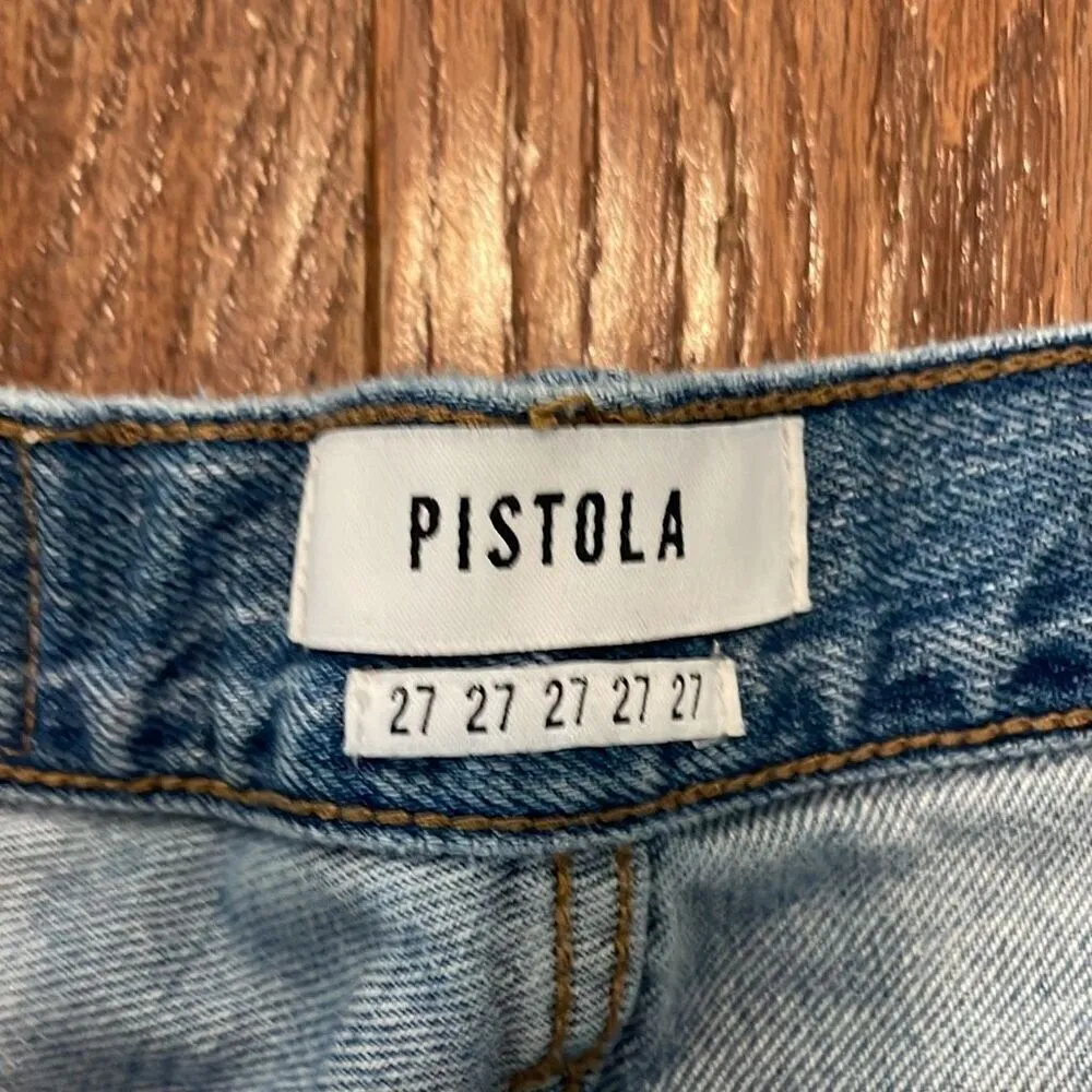 Pistola Presley high rise distressed straight legājeans 27 - Image 8