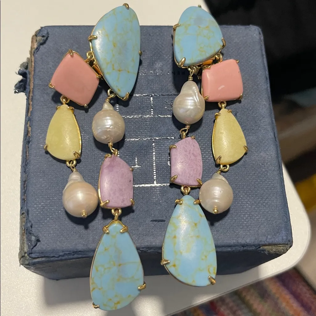 Lele Sadoughi Pebble Chandelier Clip-On Earrings - Image 5