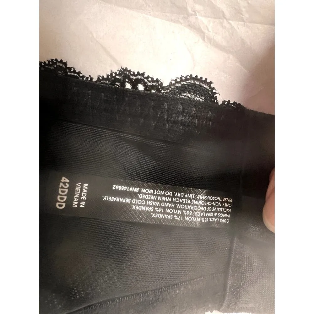 Torrid bra size 42DDD XO Boost Ultra Plunge black lace detail sexy, push-up - Image 8