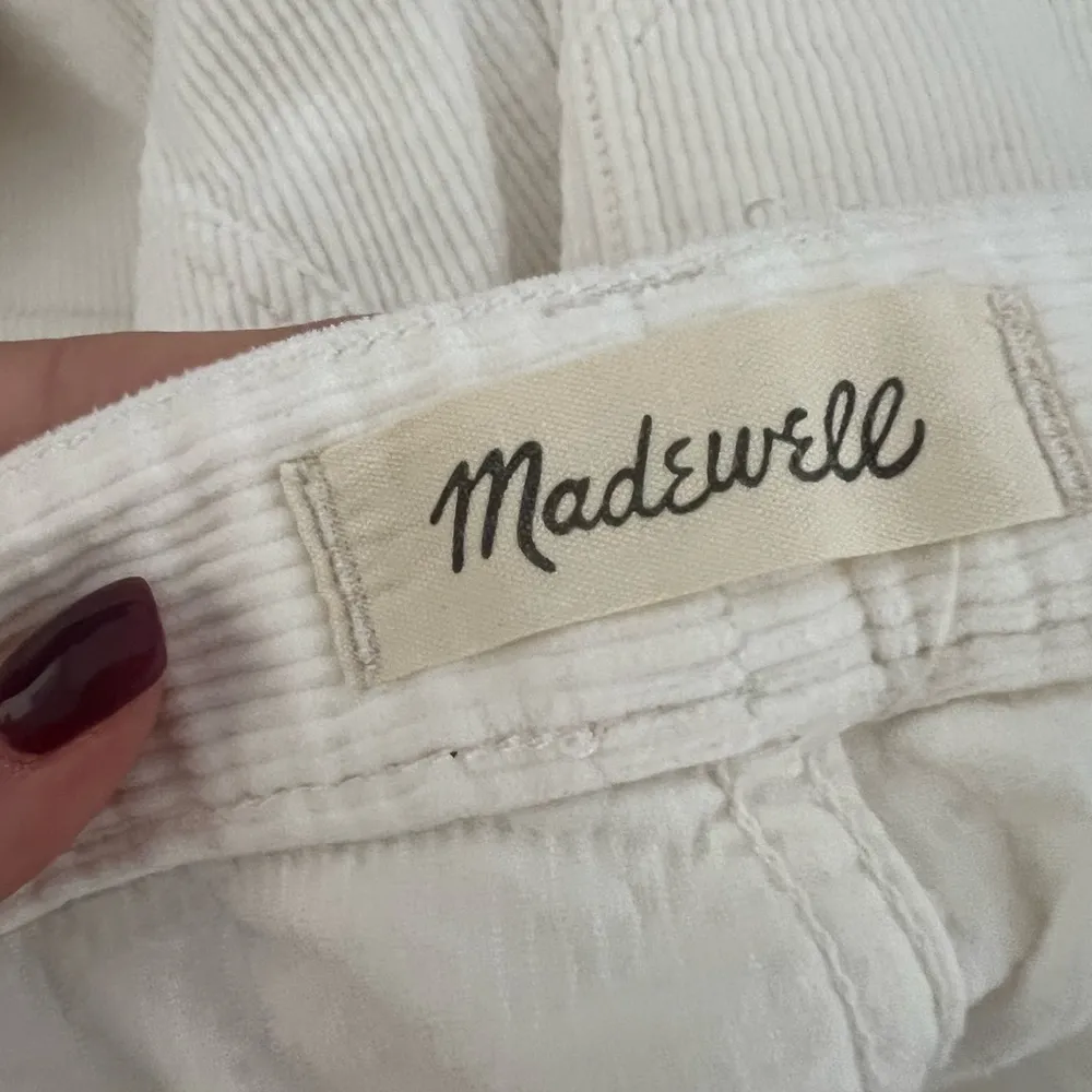 MADEWELL Ermett Crop Corduroy White High Waist White Pants Sz 31 - Image 6