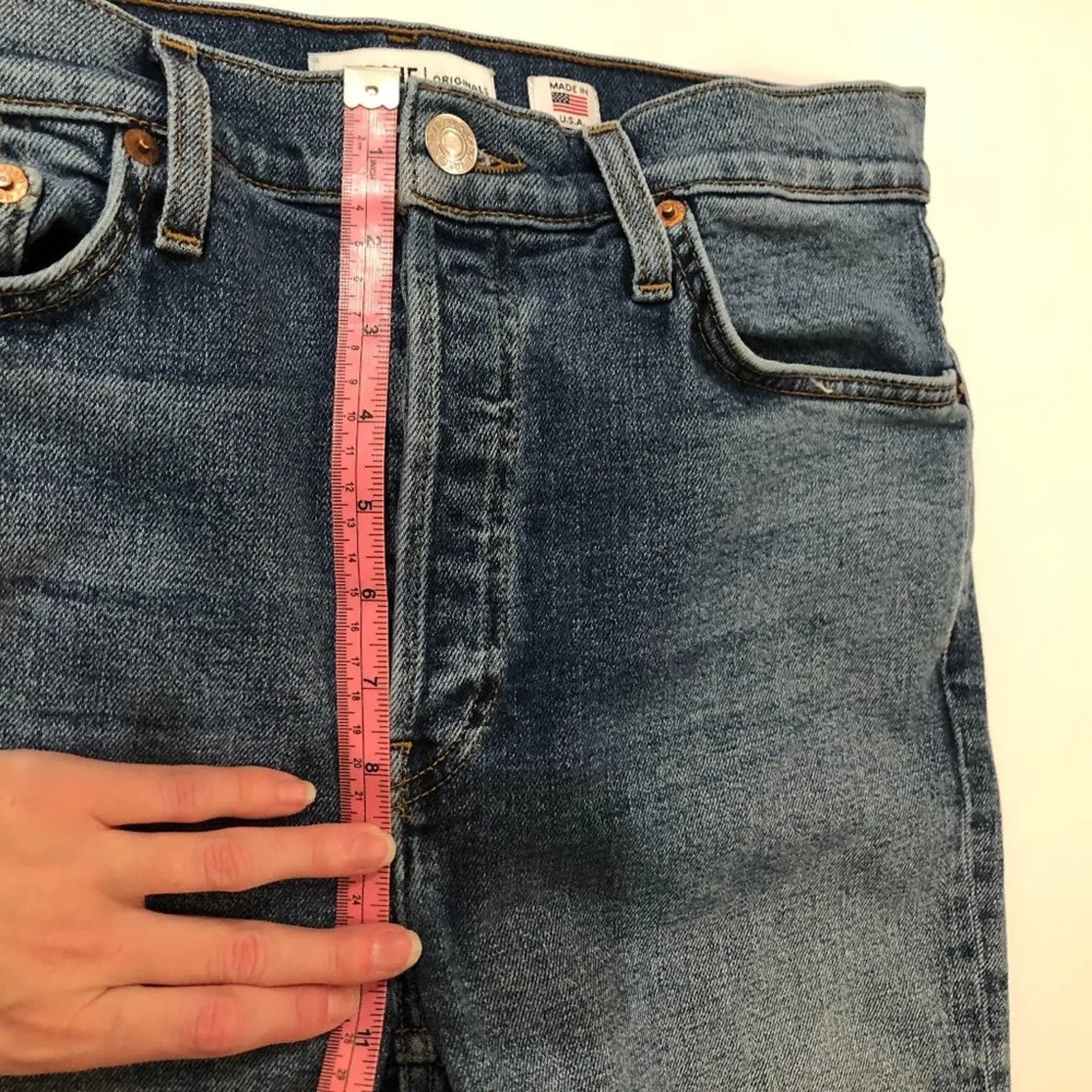 Re/Done High Rise Skinny Jeans - Image 10