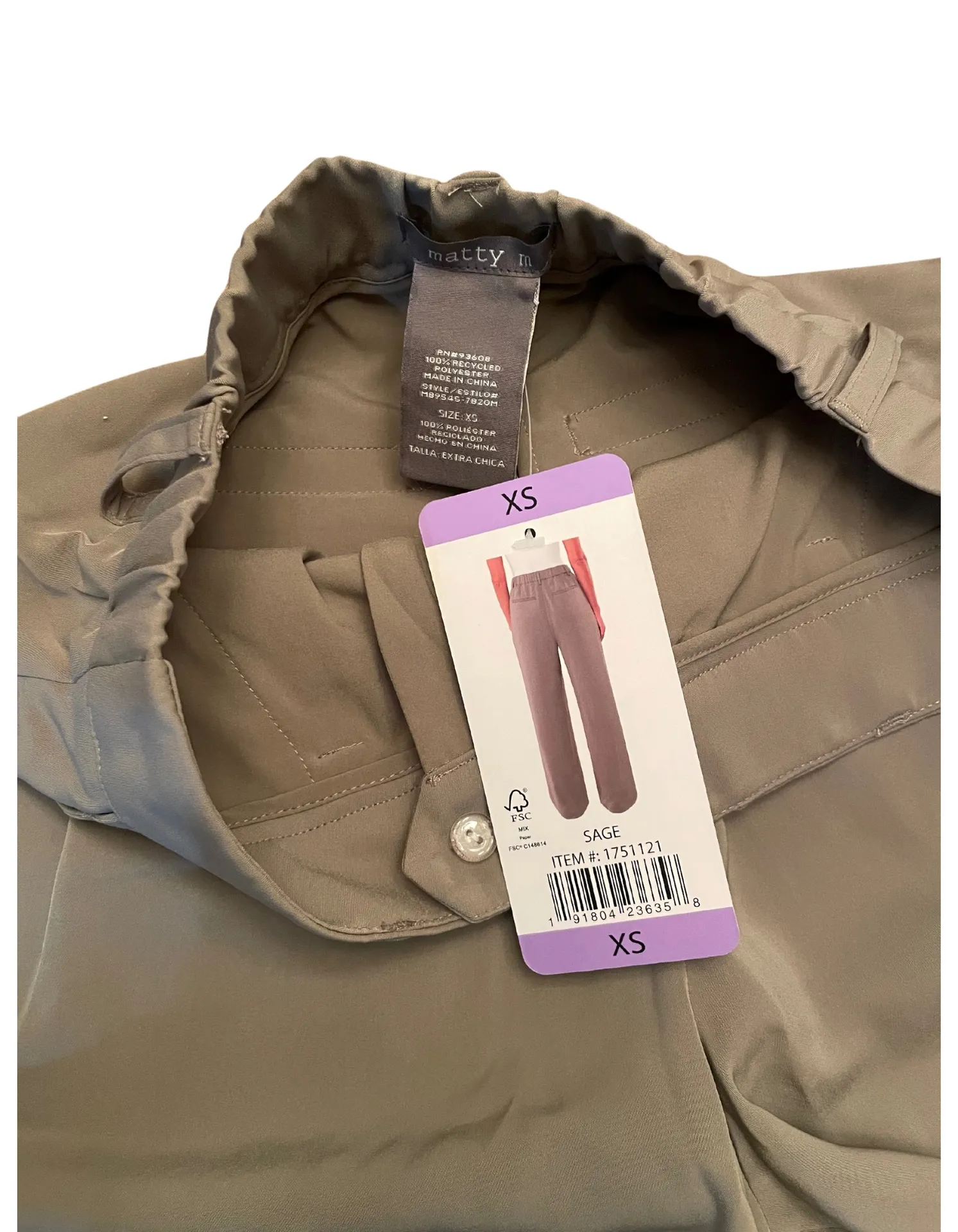 matty m High Waisted Wide Leg Trouser Size XS NWT - Image 7