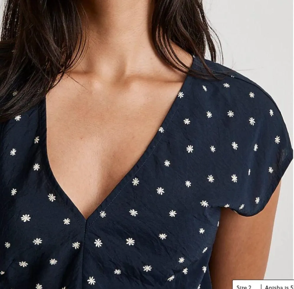 Mdwll V-Neck Cap-Sleeve Top in Ditsy Floral $78 - Image 5