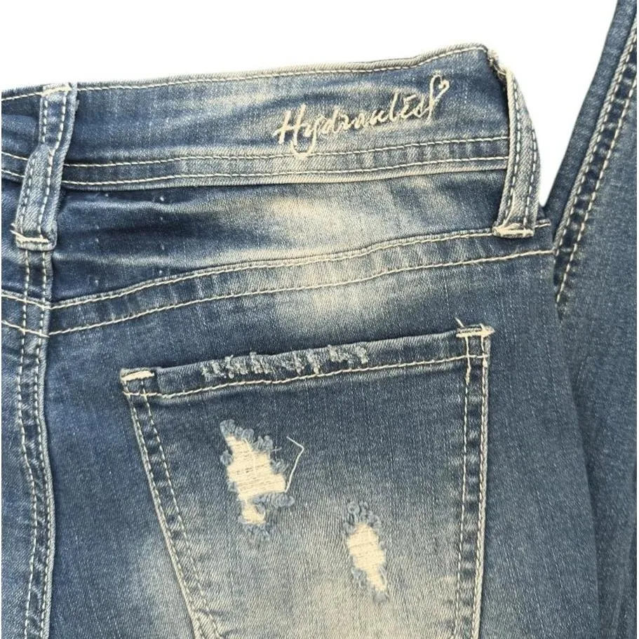 HYDRAULIC Sophie Womens Blue Distressed Mid Rise Ankle Skinny Jeans Size 3 - Image 5
