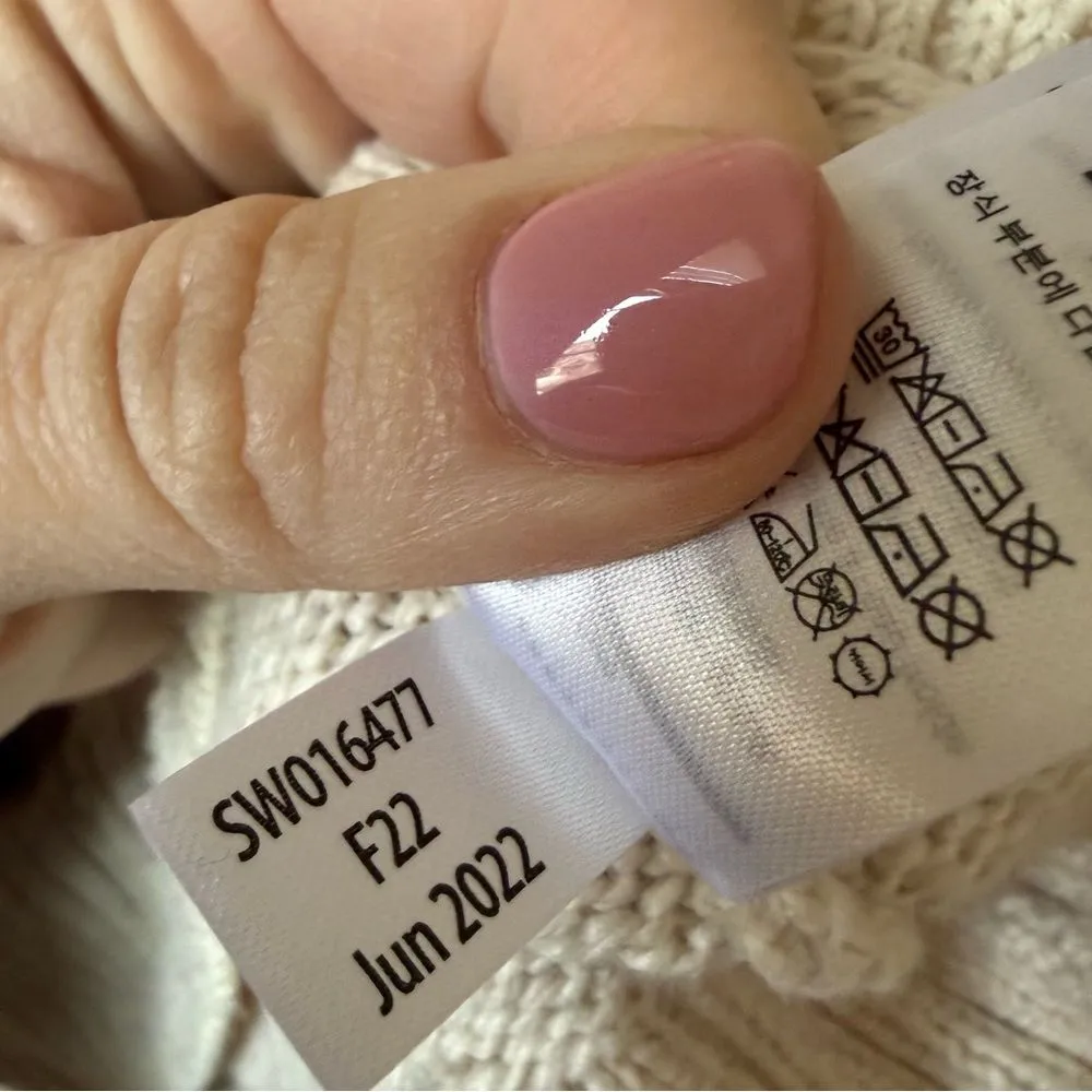 Smartwool Womens Cozy Lodge Bell Sleeve Sweater Natural Heather Size Large - Image 5