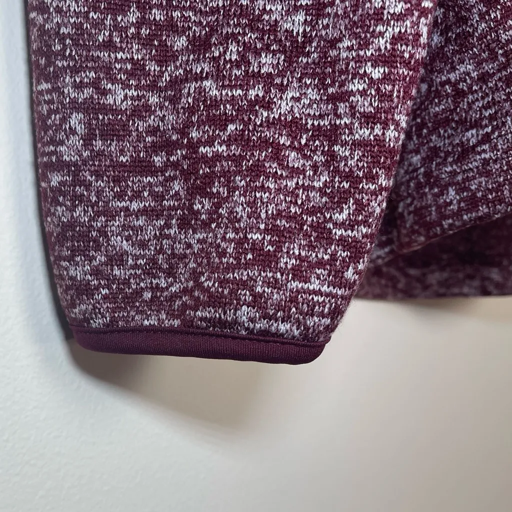 Avalanche | Half-Zip Marled Maroon Hooded Sweatshirt | Large - Image 6