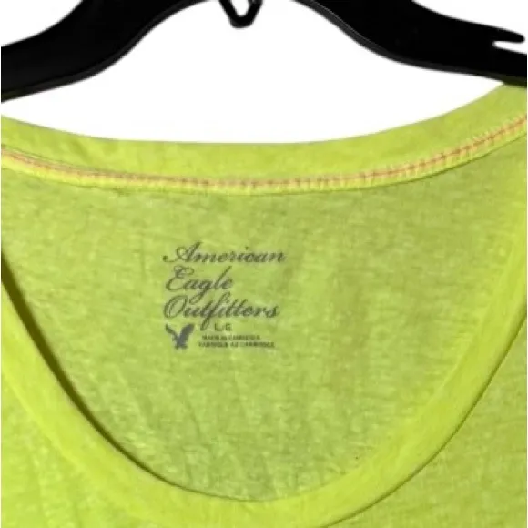American Eagle Outfitters Women's Citron Short Sleeve Crew Neck T-Shirt Sz L - Image 7