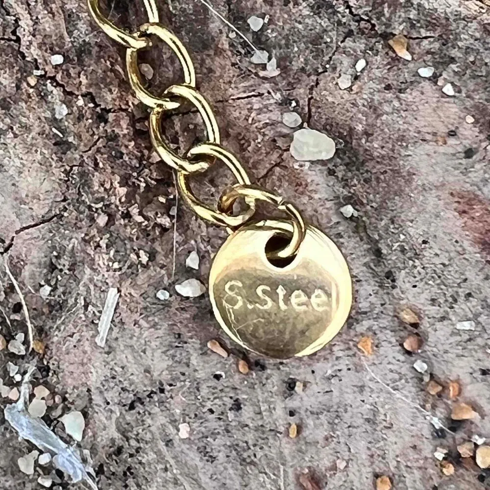 Gold Plated Paperclip Mariner Holder Charm Necklace stainless steel jewelry - Image 5