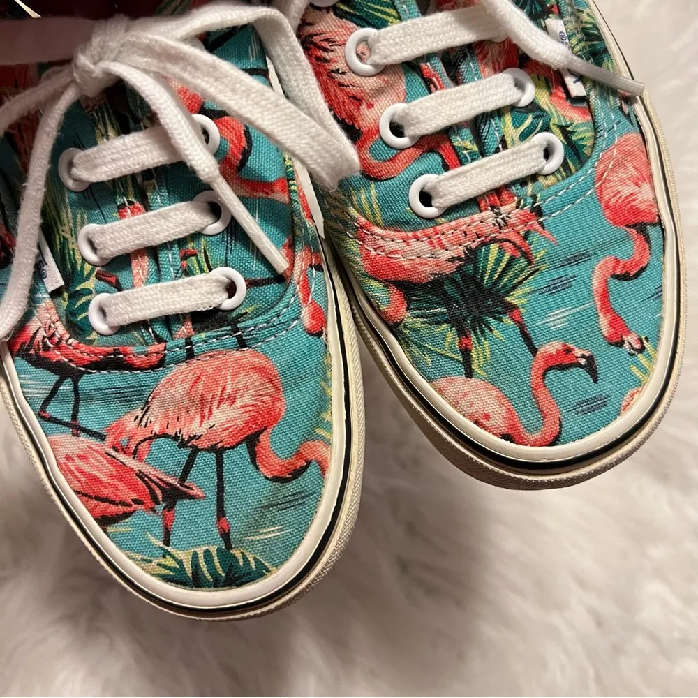Vans Flamingo Print Sneakers Skateboard Shoes 6.5 woman’s/5 men’s Zoo Tropical - Image 8