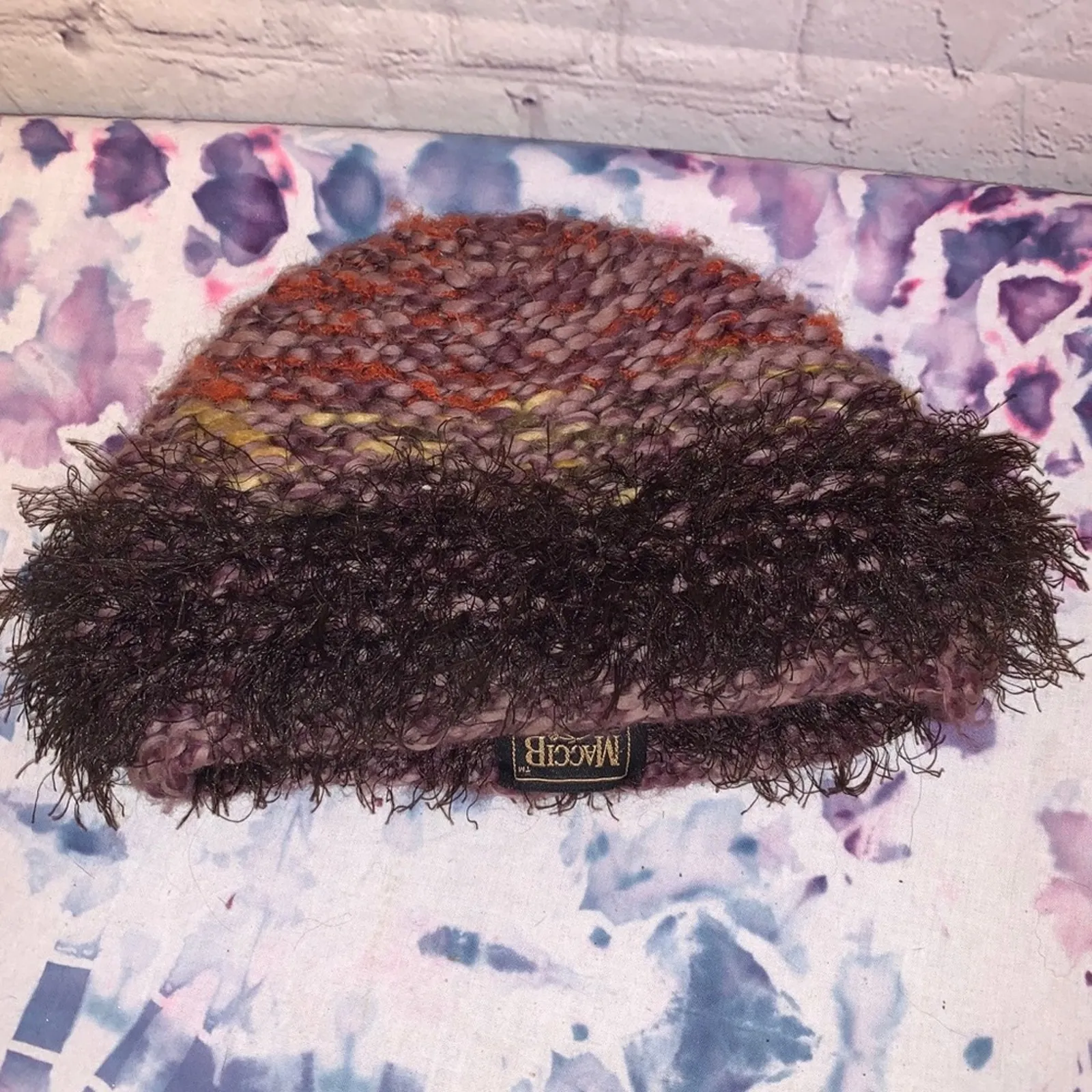 Maggib Multicolored Stocking Cap Hat Purple - Image 4