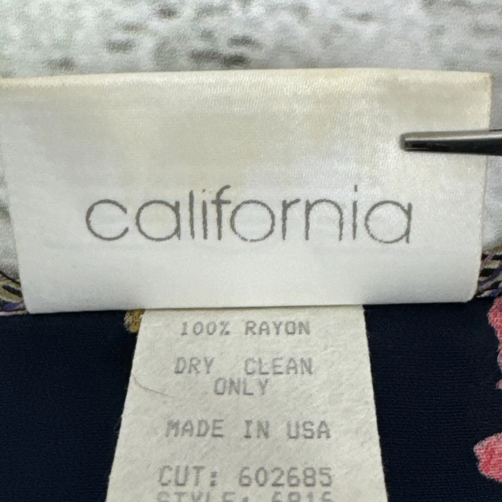 ZOE California USA [Size Medium] Blue Floral Print Rayon‎ Tie BackDress - Image 3