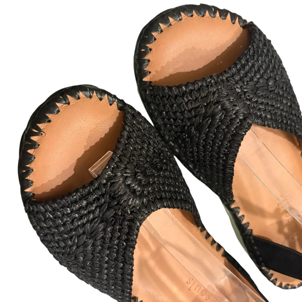 Gentle Souls Lucille Raffia Platform Sandal, Sz 7 - Image 12