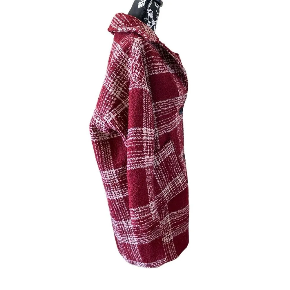 Helencsc Tweed Winter Coat Peacoat Jacket Fall Spring Outdoors Boho Bohemian Blue Size XXL - Image 4