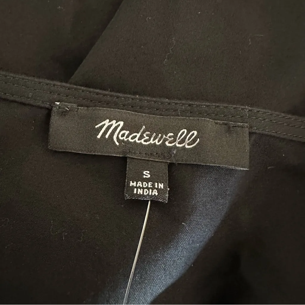 Madewell Top Women Relaxed Scoopneck Short-Sleeve 100%‎ Cotton Lightweight Black - Image 8