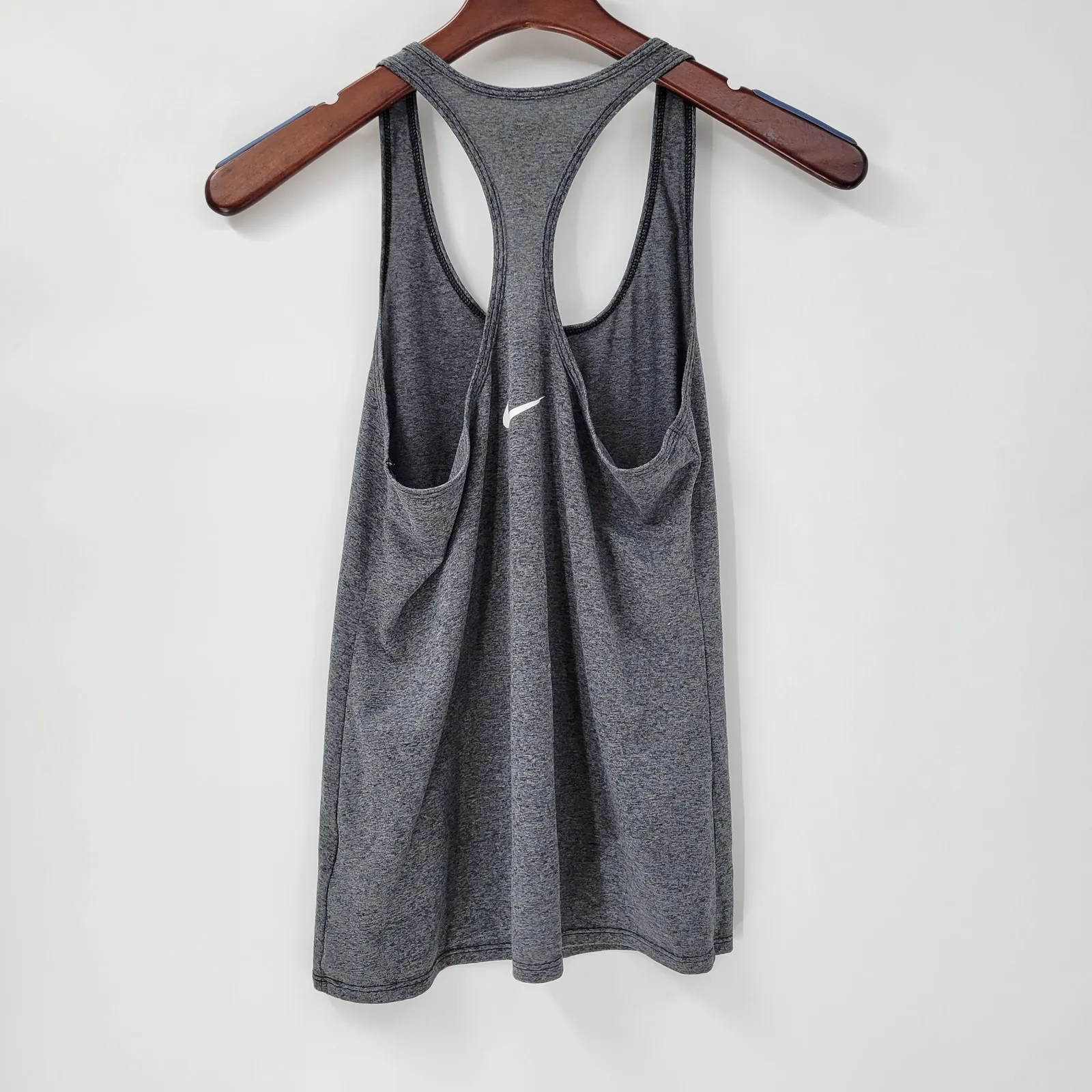 Nike Dri-Fit Womens Tank Top XS Gray Just Do It Graphic Racer Back‎ Activewear - Image 2