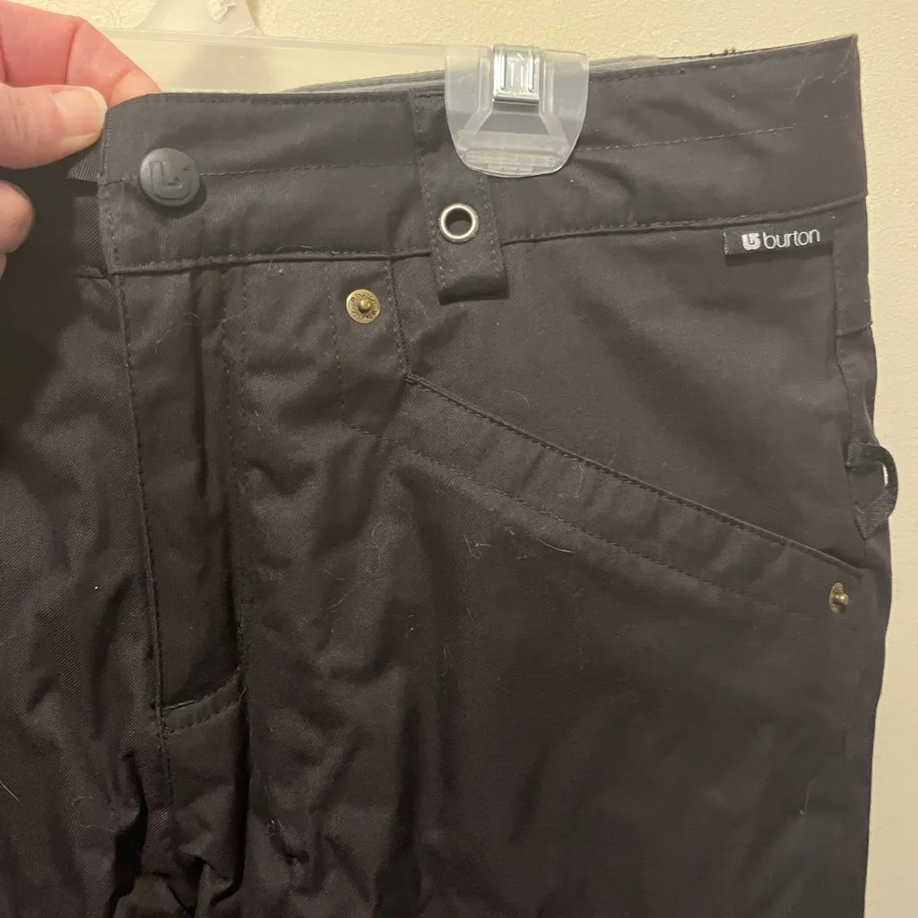 BURTON ~ DRY RIDE BLACK‎ EMBROIDERED SNOWBOARD SKI PANTS ~ S - Image 2