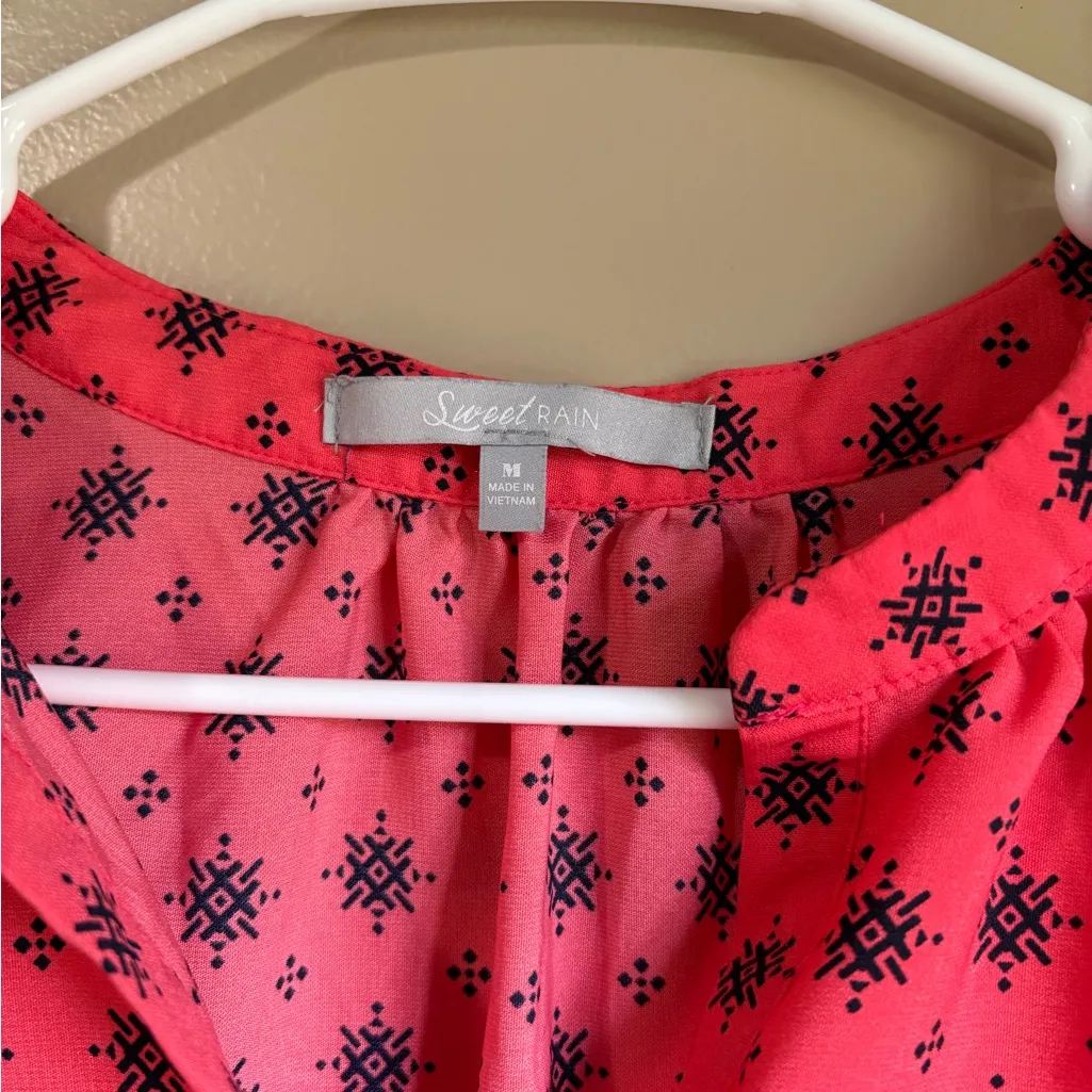 Sweet Rain Coral Patterned Dress - Image 2