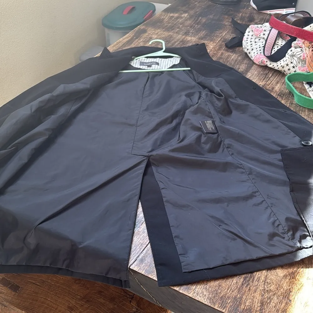 Liz Claiborne size small Black Trench Coat - Image 9