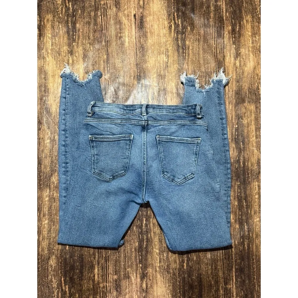 Zara Women’s US Size 8 Distressed Blue Jeans - Image 3