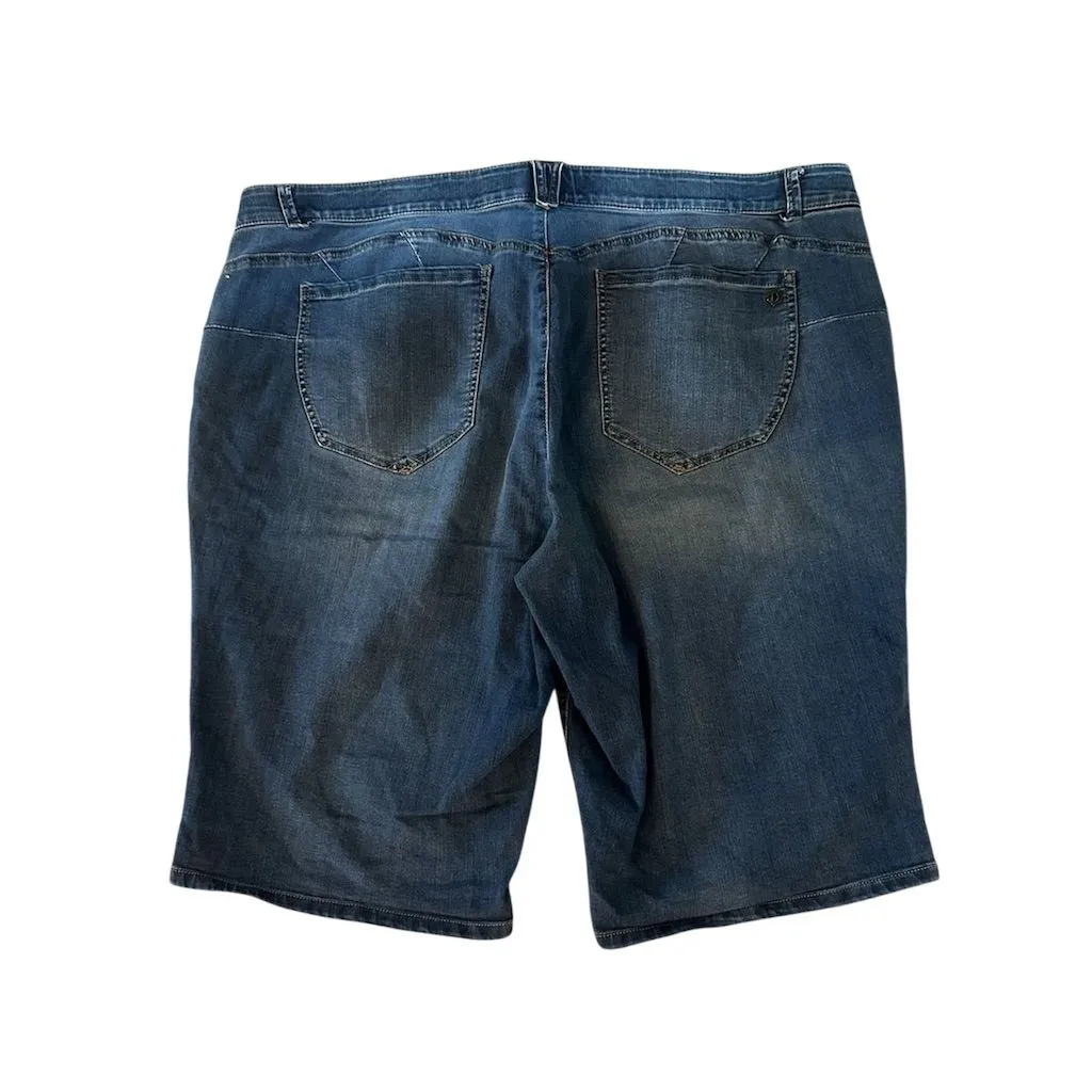 Democracy Women's Plus Size 24W Bermuda Shorts Blue "Ab"solution - Image 2