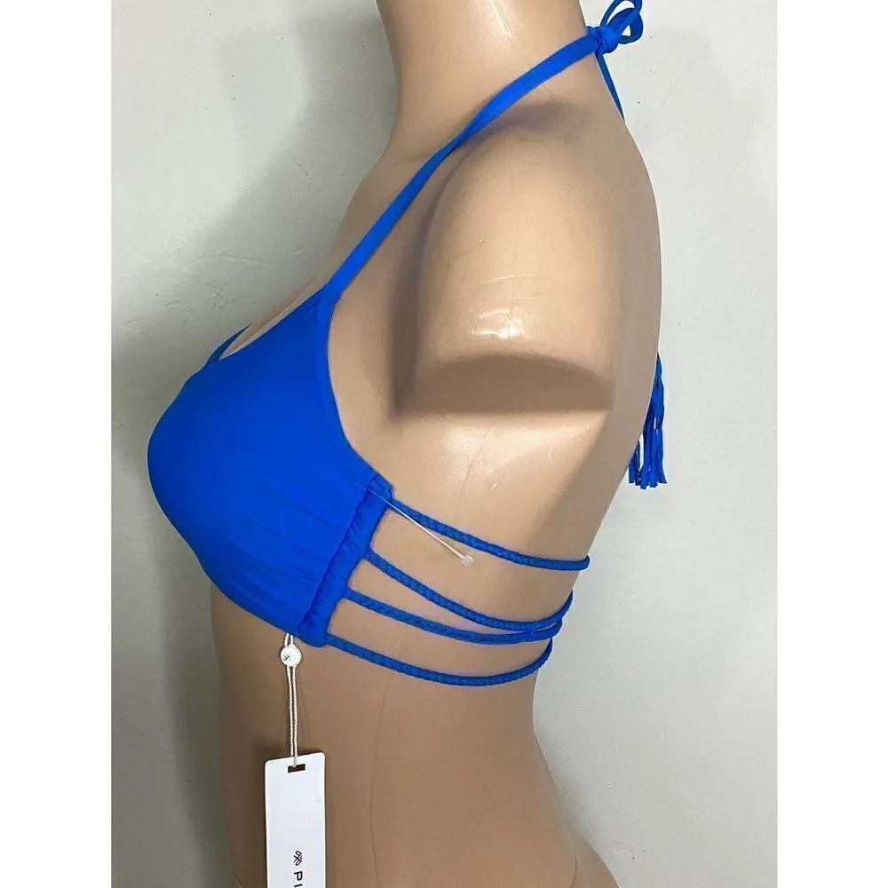 New. Pilyq bright blue braided bikini set. - Image 12
