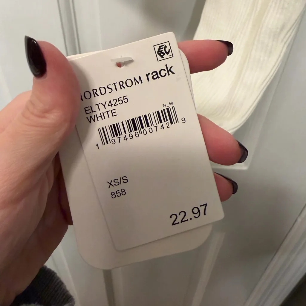 Elodie Seamless Long Sleeve Rib Knit Top NWT Size XS/S - Image 3