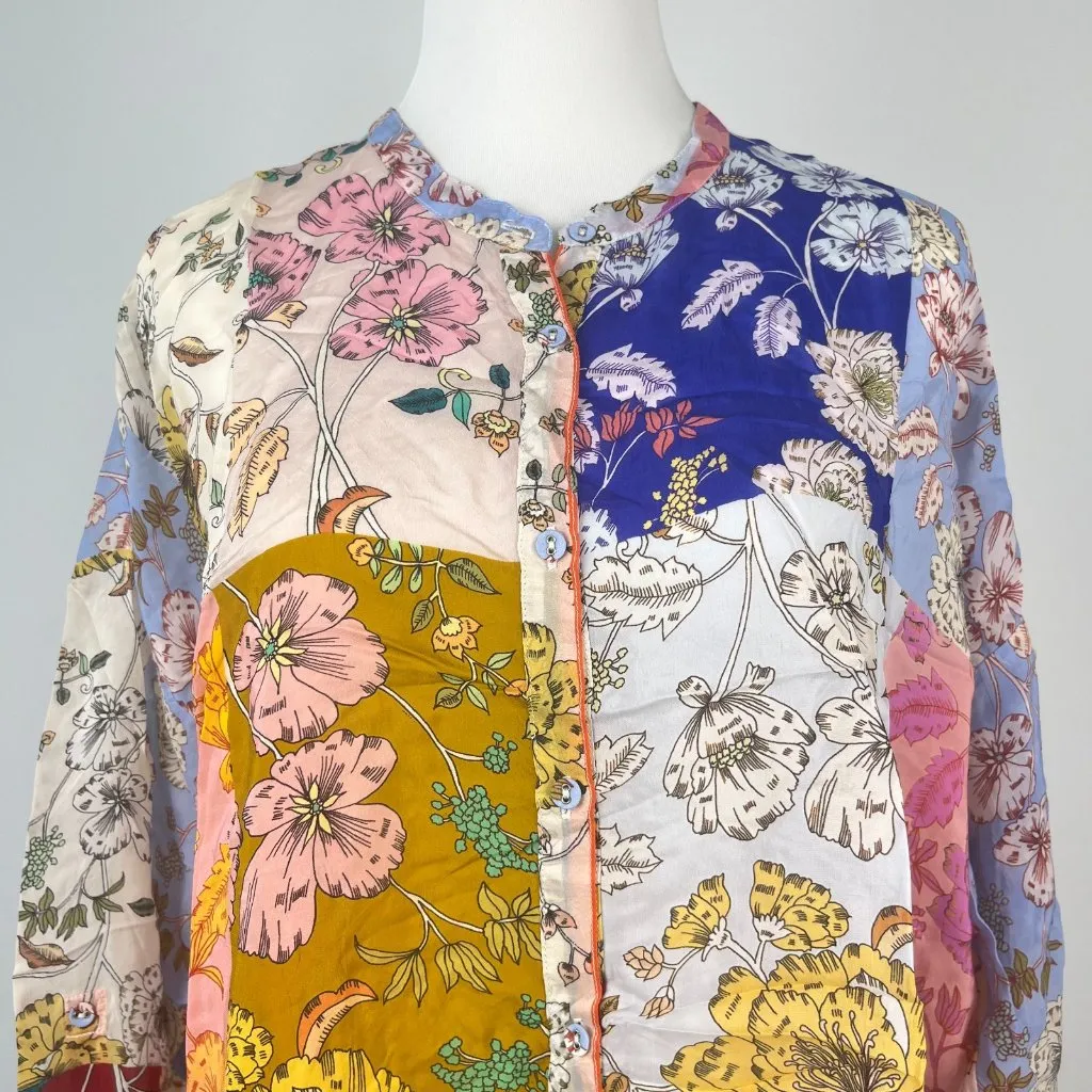 NWOT Johnny Was Cosmo Lauren Floral Oversized Top Button-Down Shirt Blouse Sz S - Image 3