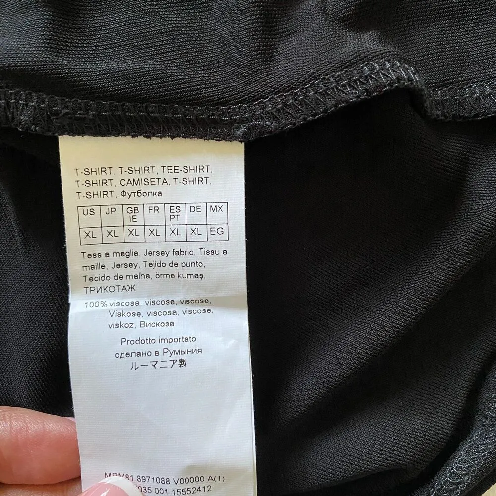 Marina Rinaldi Black Viscose T Shirt Tunic Blouse Stretchy Crew Neck Top Sz XL - Image 11