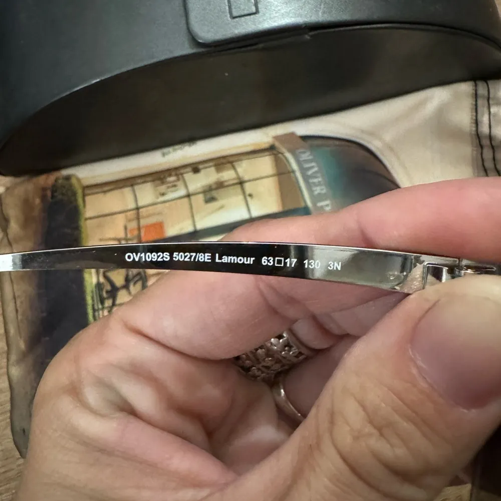 OLIVER PEOPLE LAMOUR OLIVE GRADIENT GREEN SILVER SUNGLASSES CASE AND DUSTER BAG - Image 7