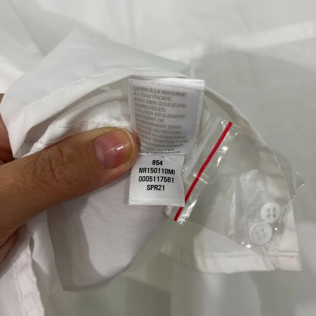 New Zella Medium White Performance Oversized Button Down Long Sleeve Shirt - Image 12