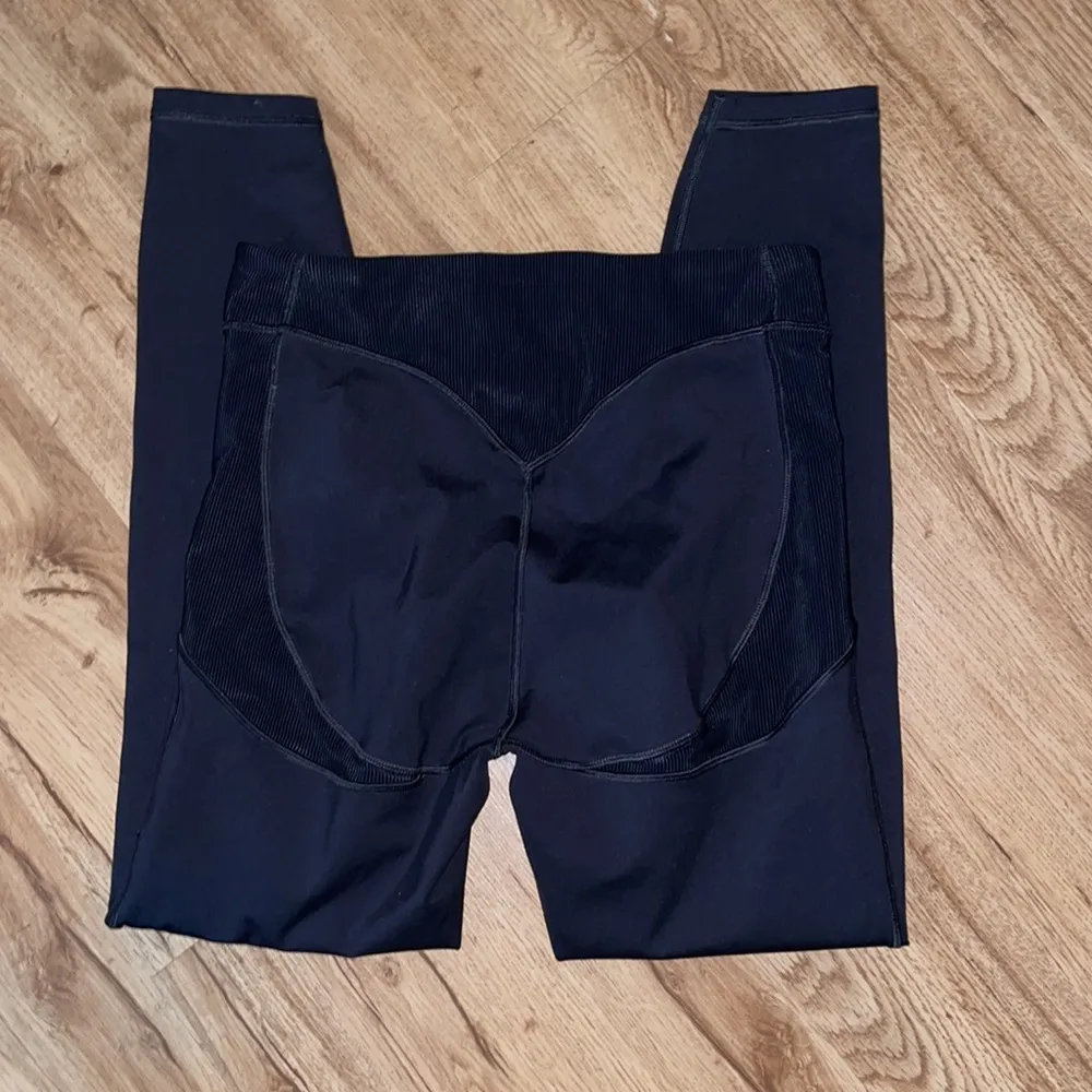 Savage X Fenty Large legging tights workout athletic black, ribbed tights Black - Image 4