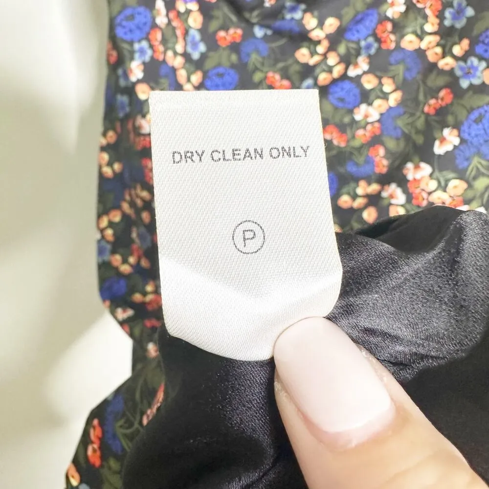 Hunter Bell Womens Collette Sheath Dress Puff Sleeves Floral Black Size 4 NEW - Image 9