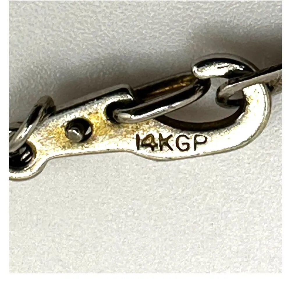 14k gold plated long ball chain necklace - Image 10