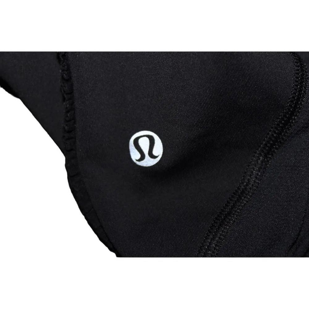 Women's Lululemon Athletica Black Gray White Athletic Crop Capri Leggings Size 4 - Image 5