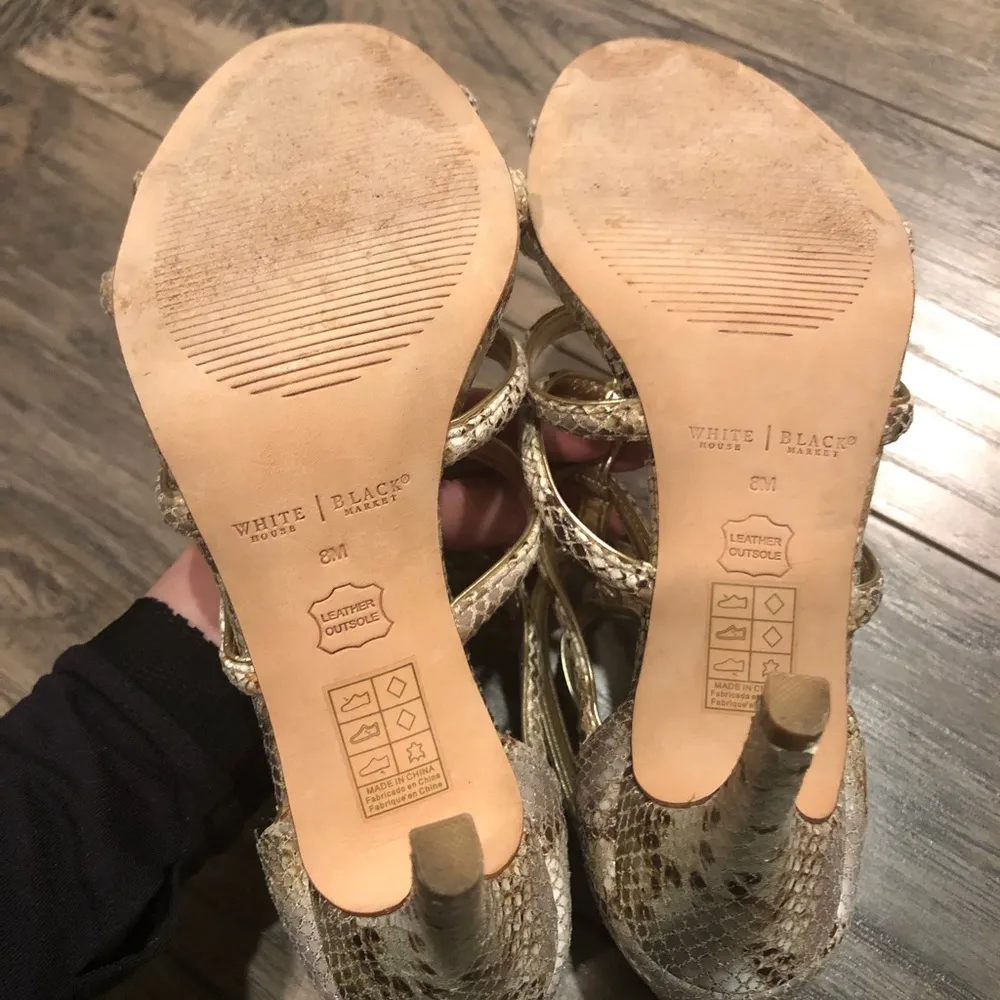 White House Black Market snake skin sandals - Image 5