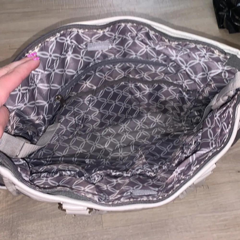 Carters large grey & white tote diaper bag Gray - Image 5