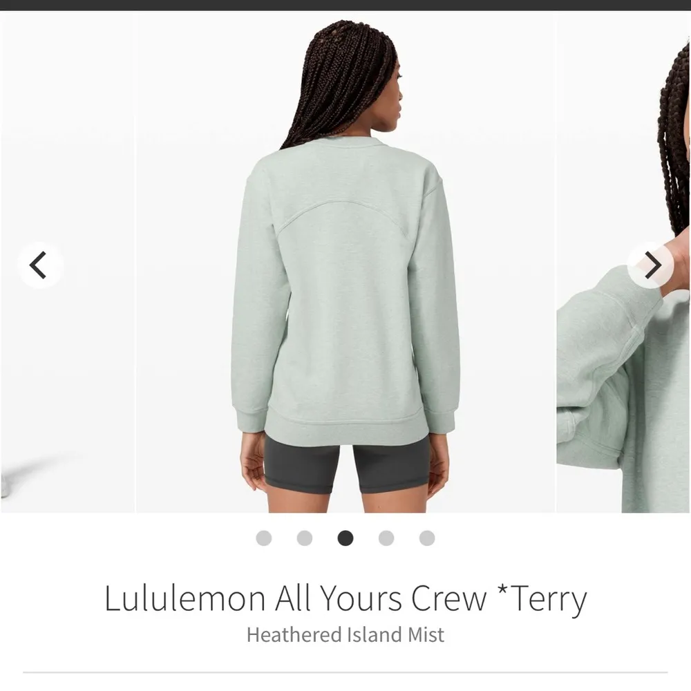 Lululemon All Yours Crew *Terry in Heathered Island Mist - Image 2