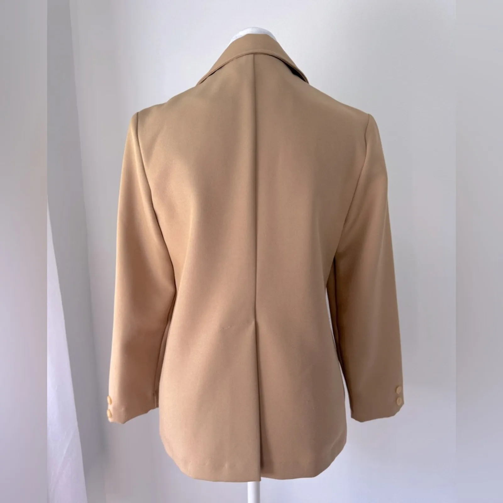 Vintage ‘70s Tan Single Breasted Blazer Size XS - Image 6