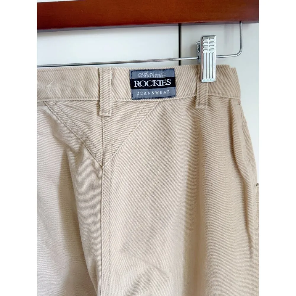 Vintage Rockies Denim Jeans in Tan Waist 26 Western Cowgirl Rodeo Ranchwear - Image 7