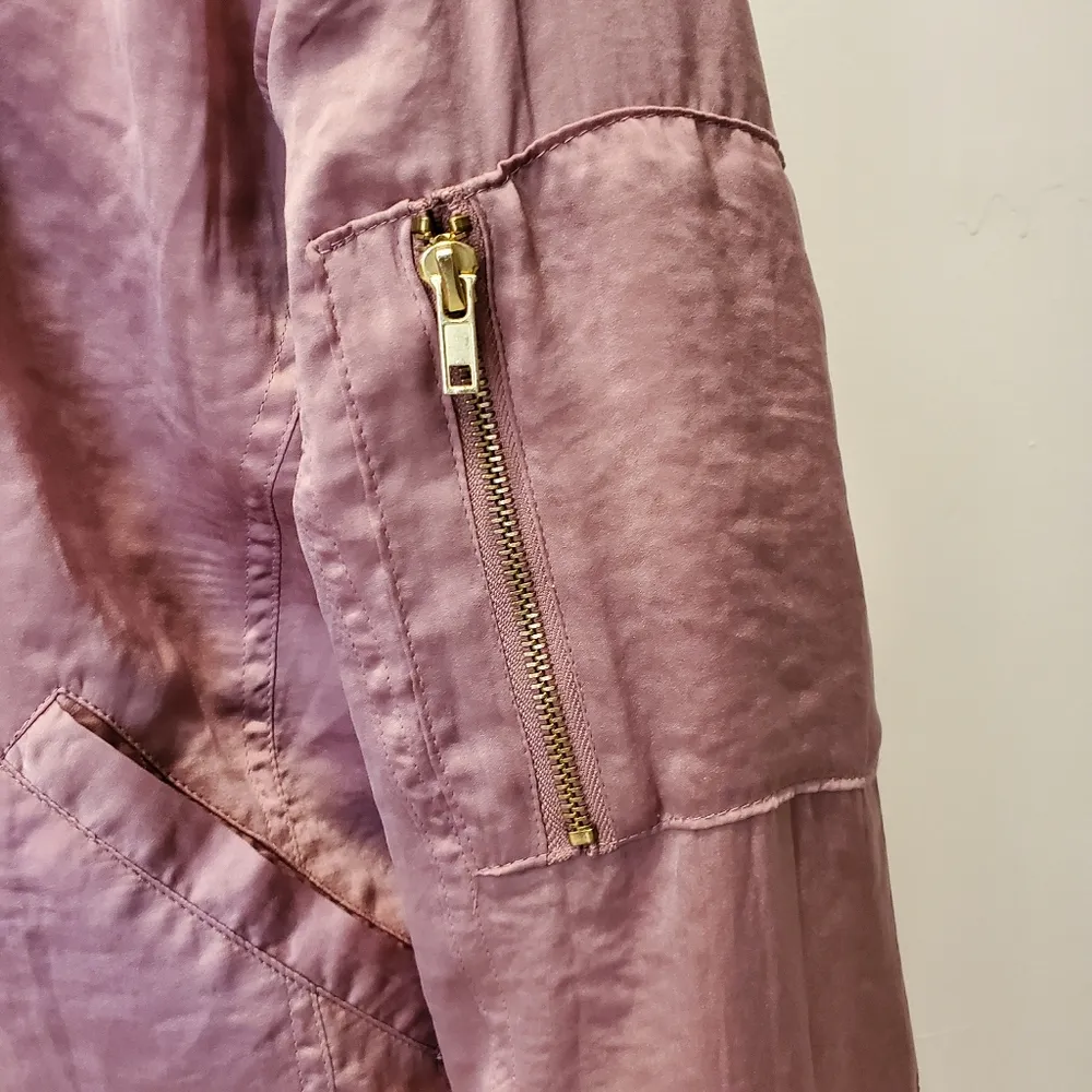 Love Tree  Pink Bomber Jacket S Gold Accents - Image 4