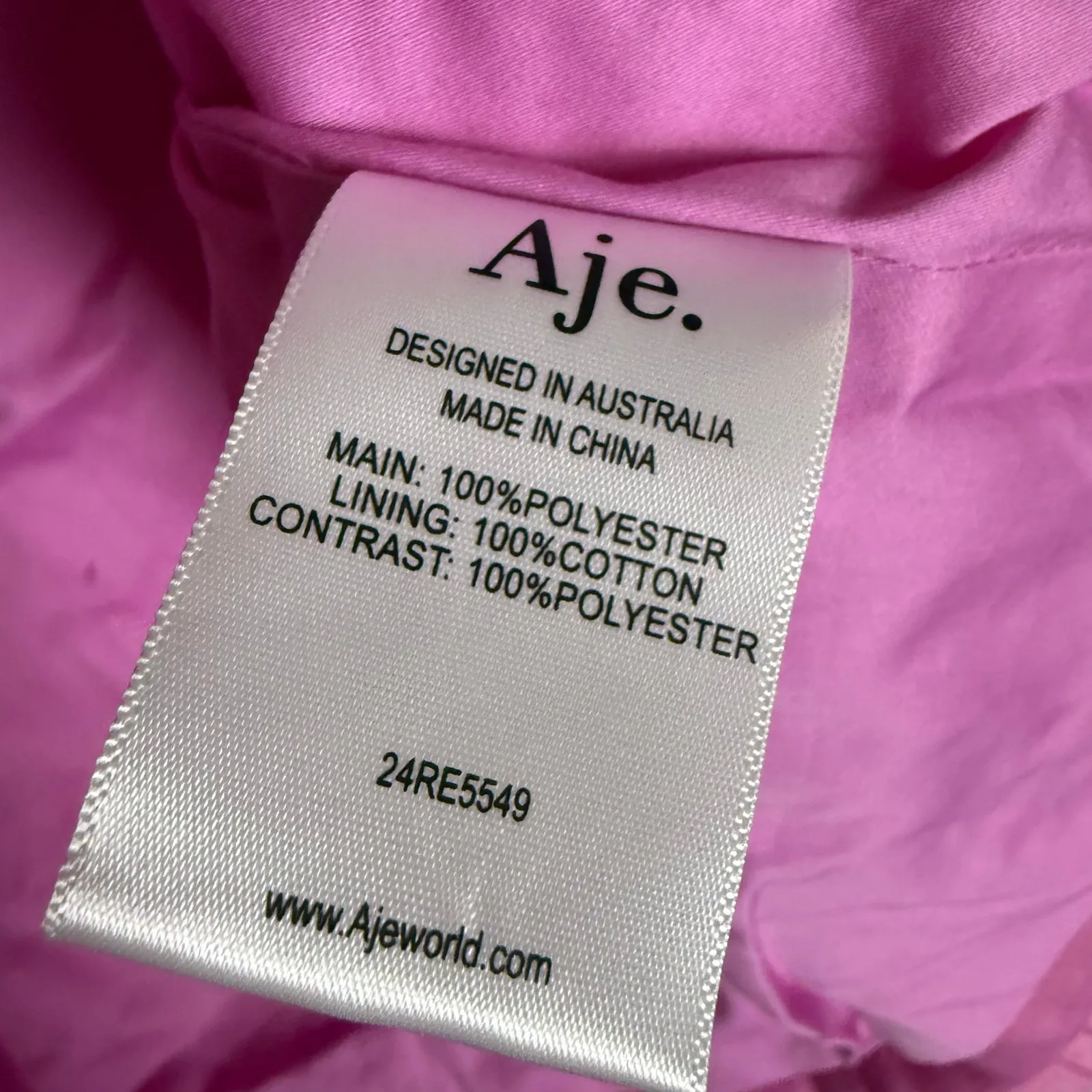 Aje Palladium Ruffled Strapless Ruffled Pleated Gauze Pink Mini Dress Size 12 - Image 11