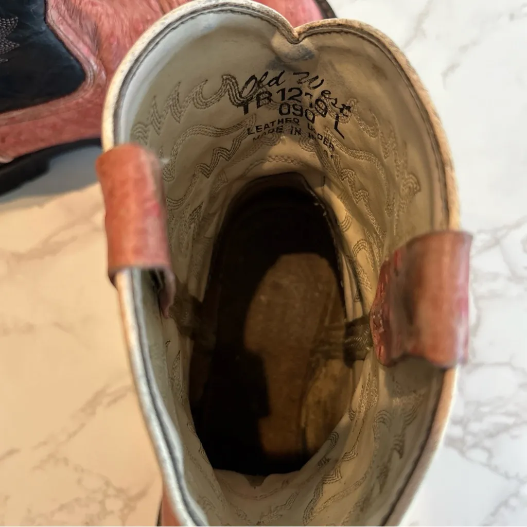 Old West Black Heeled Chelsea Boots - Image 6