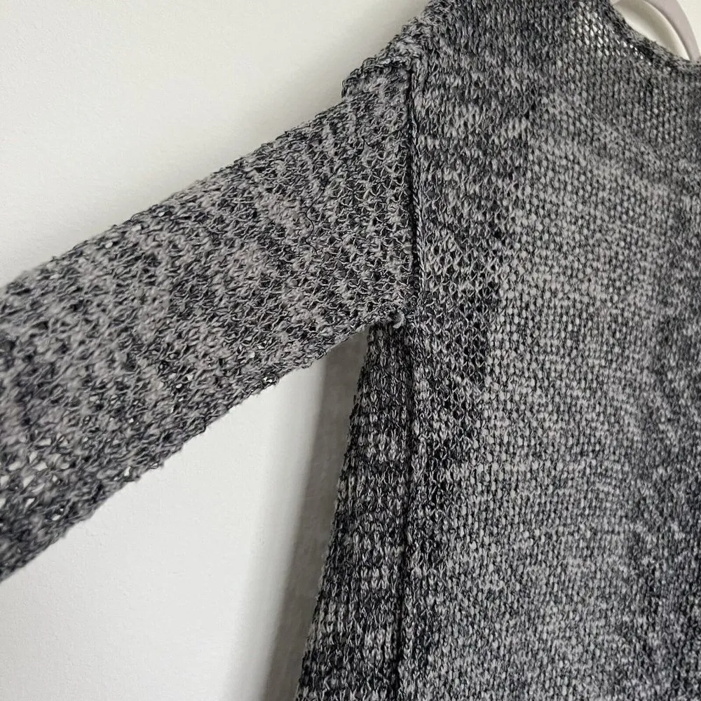 UNIVERSAL Thread OPEN Cardigan Sweater XSMALL black Long Sleeve Open Knit - Image 4