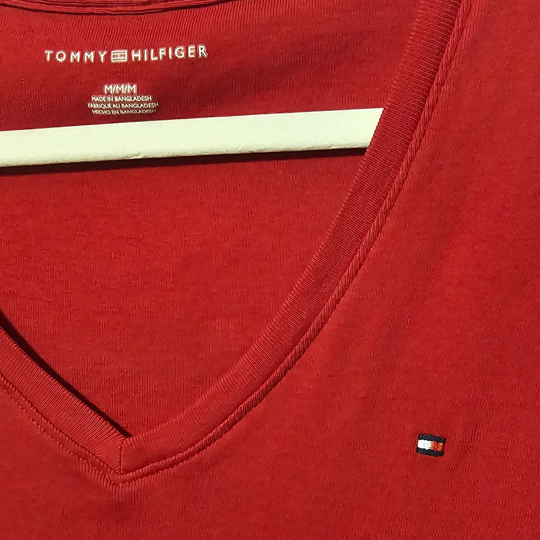 Tommy Hilfiger Women's Red V-Neck Top - Image 2